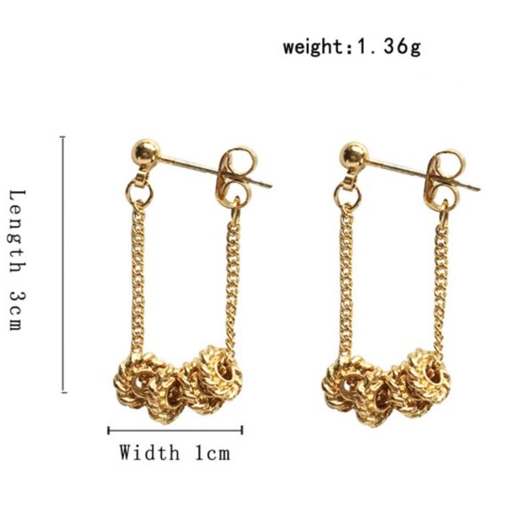 💙💕💕Last one Minimalist Circles Earrings - Picture 4 of 11